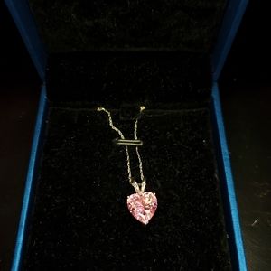 Cubic Zirconia heart shaped necklace